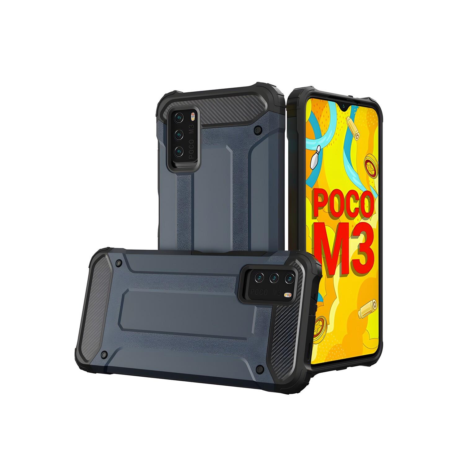 Custodia Hybrid Armor per Xiaomi Redmi Note 10 5G/Poco M3 Pro - Mėlyna
