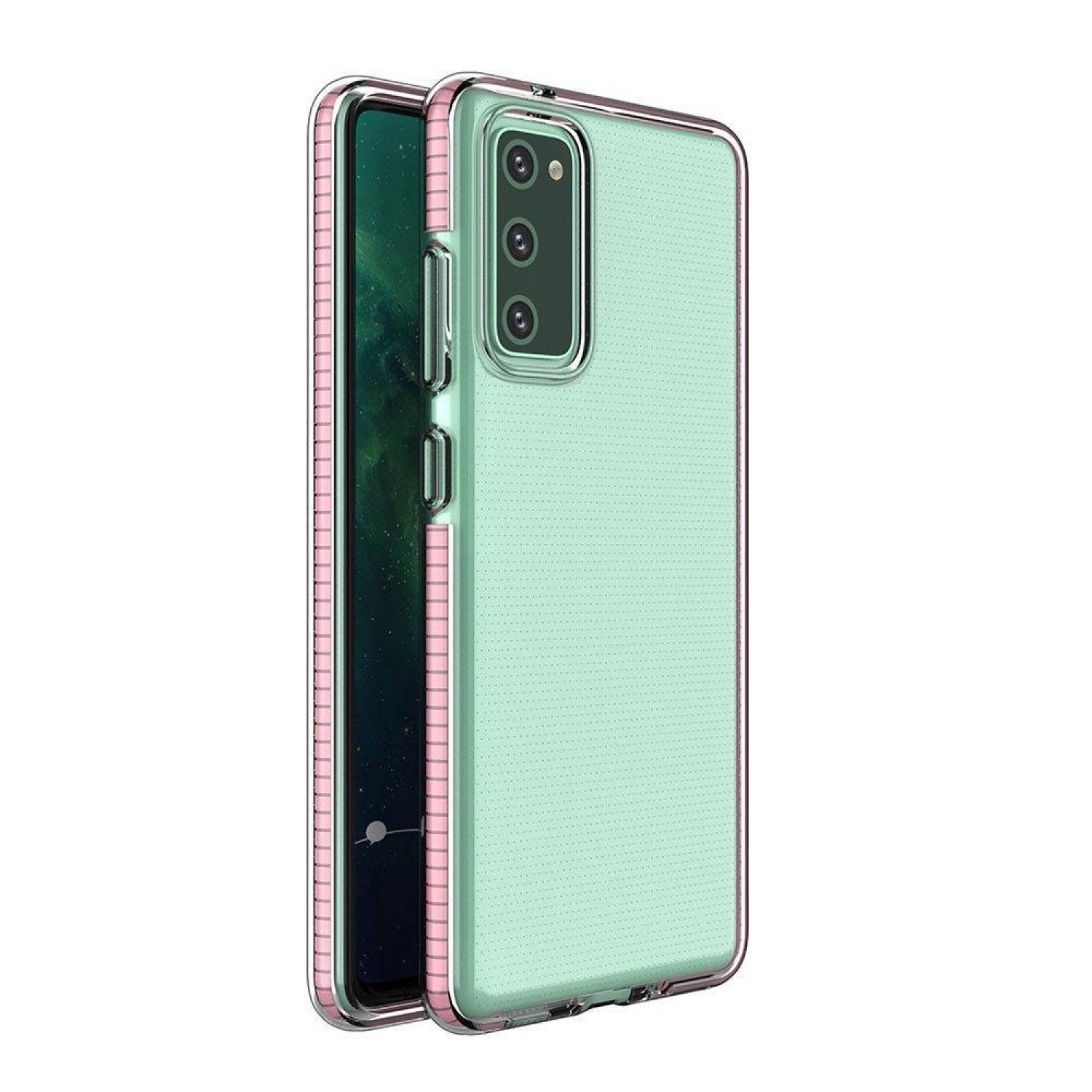 Custodia Spring clear TPU per Xiaomi Poco F3/Redmi K40/Redmi K40 Pro/Redmi K40 Pro+/Mi 11 - Šviesiai rožinė
