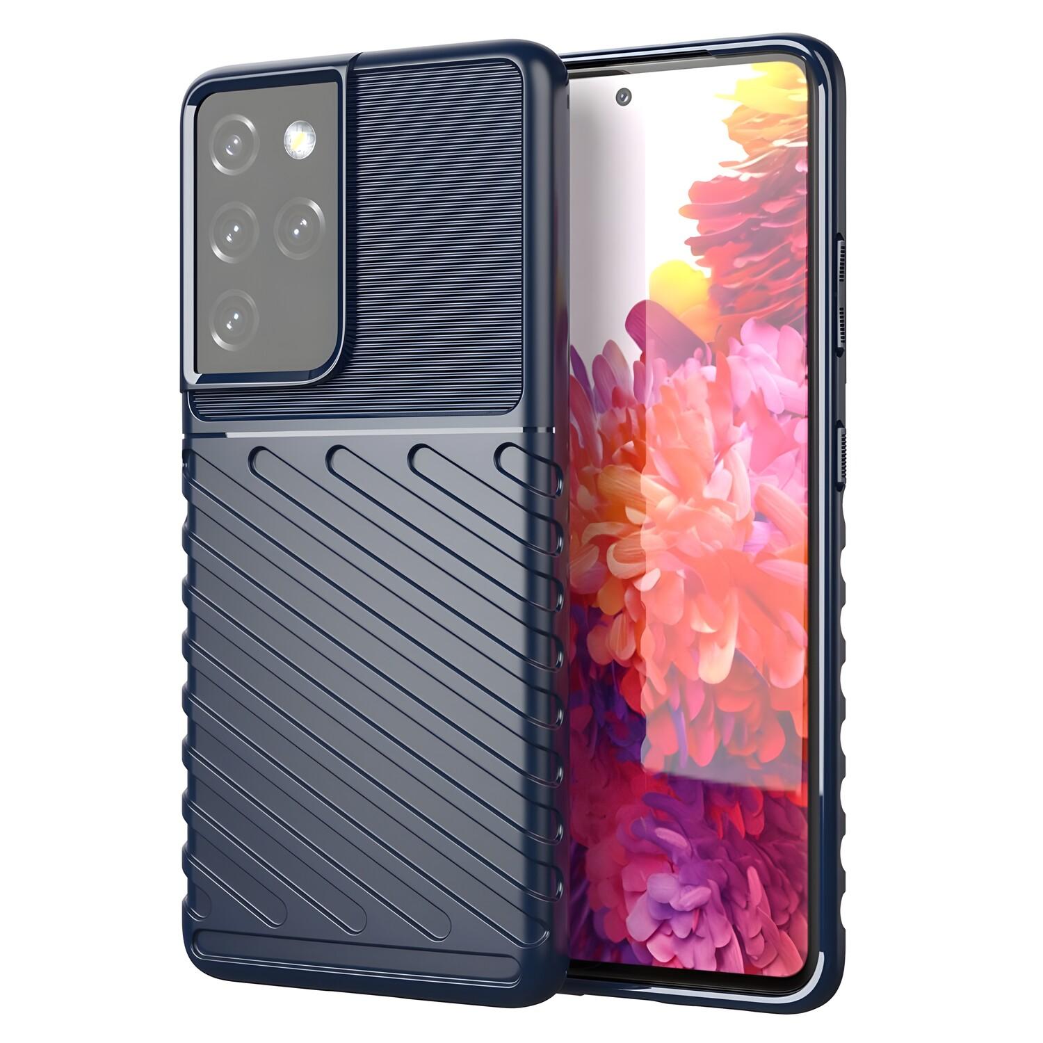 Custodia resistente Thunder per Samsung Galaxy S21 Ultra 5G/Galaxy S30 Ultra - Mėlyna