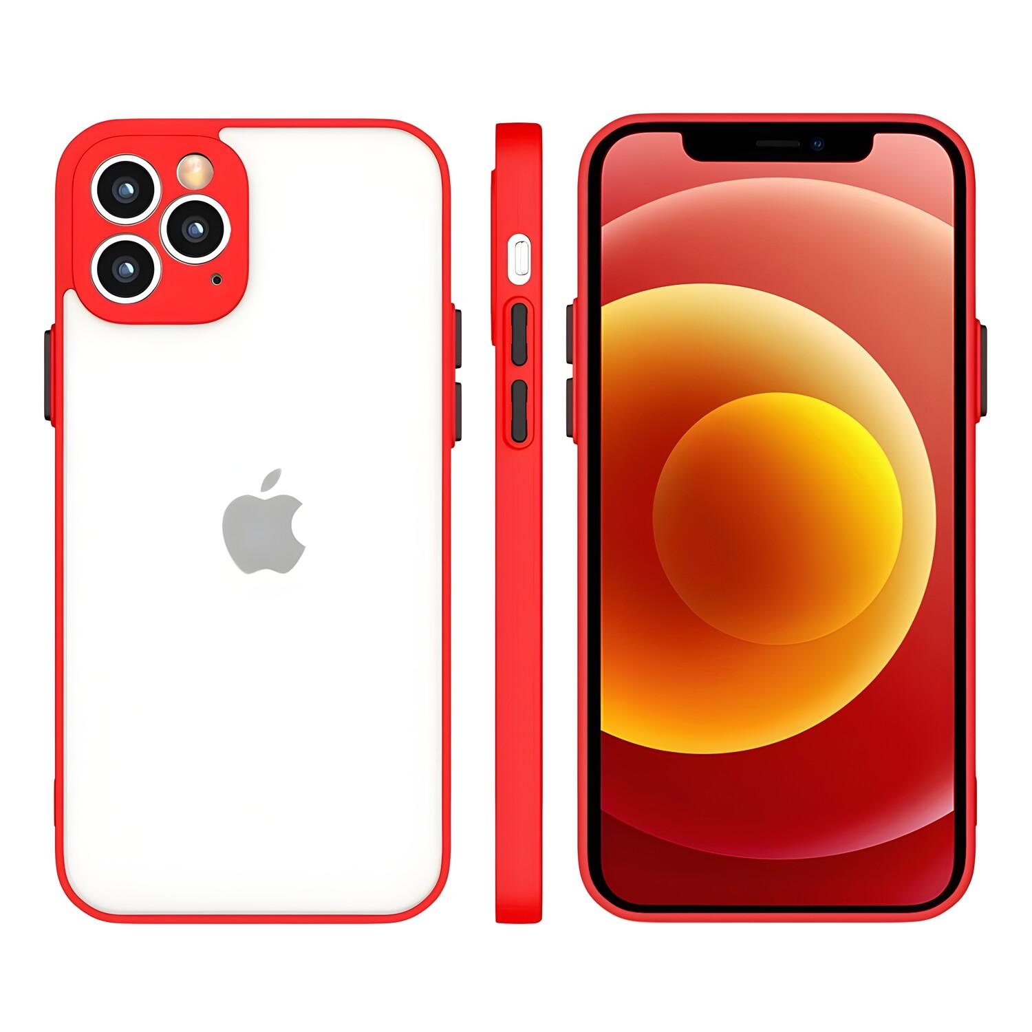 Cover Flessibile in Silicone Milky Case per Xiaomi Redmi Note 9S/Redmi Note 9 Pro - Raudona