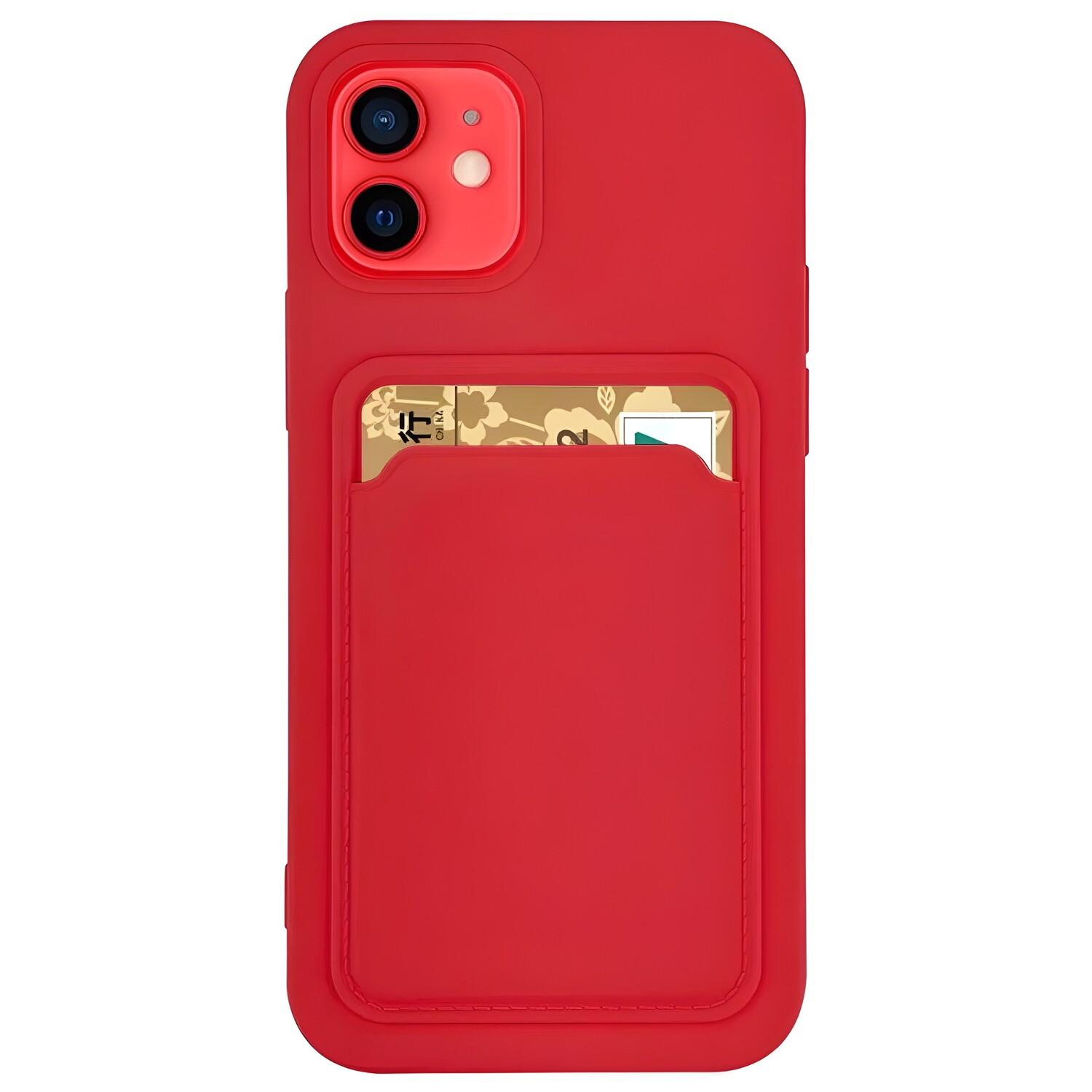 Custodia Card Case per Samsung Galaxy A52 5G/Galaxy A52 4G/Galaxy A52s 5G - Raudona