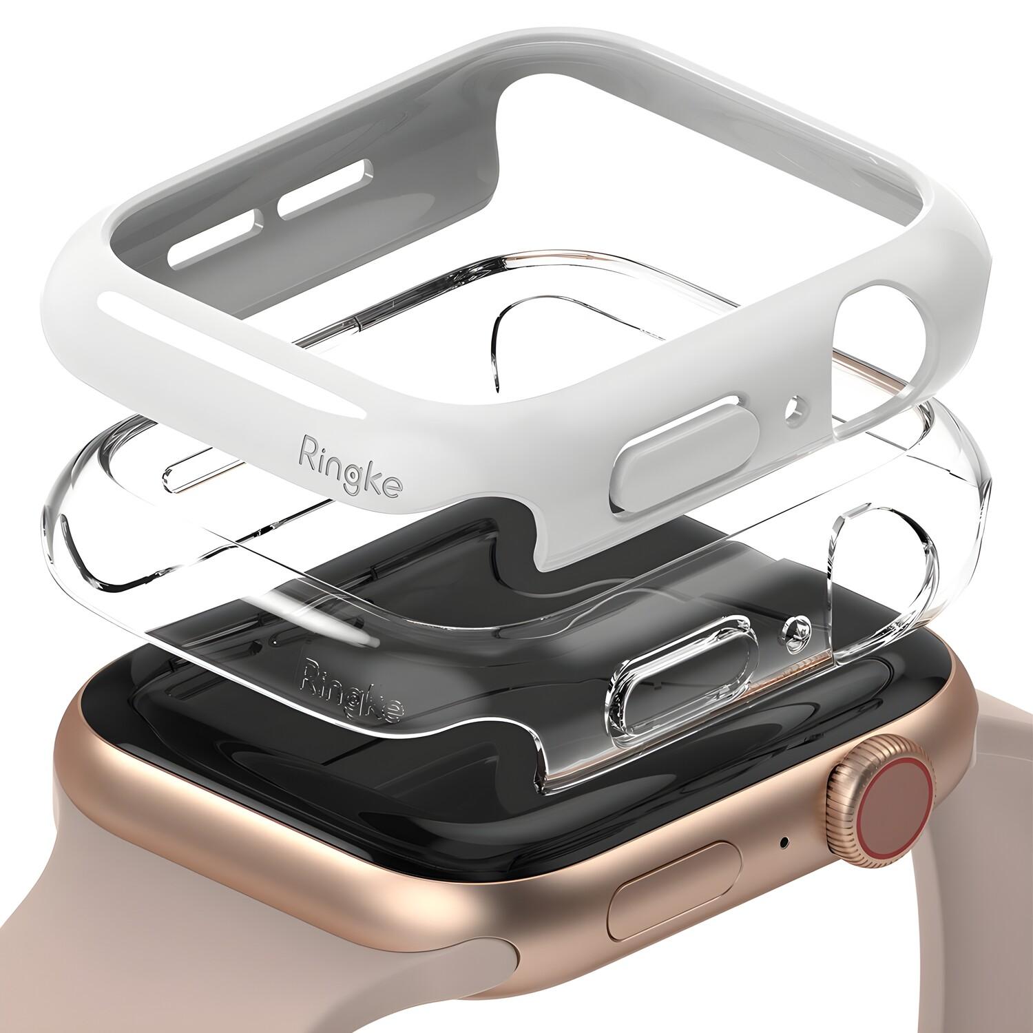 Ringke Slim Watch Case 2x set Ochranné Puzdro per Apple Watch 4 40mm/Watch 5 40mm/Watch 6 40mm/Watch SE - Balta