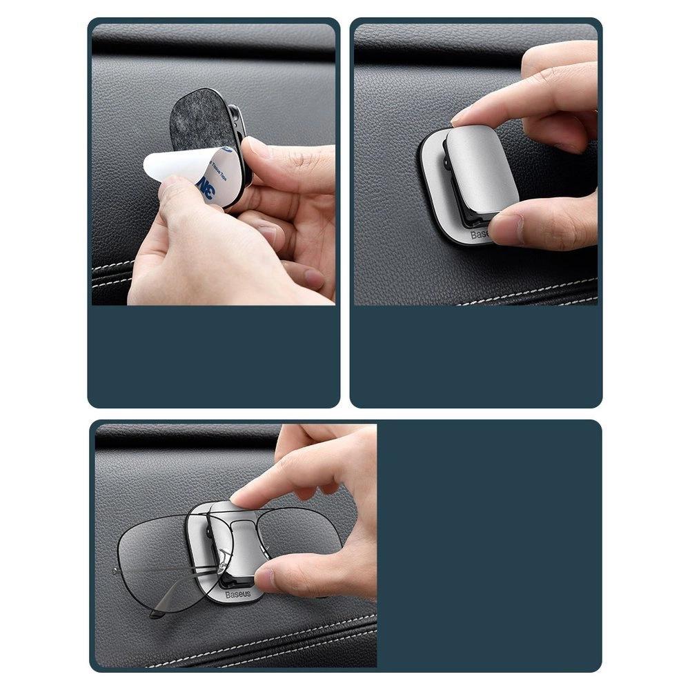 Baseus supporto per occhiali da auto – Argento