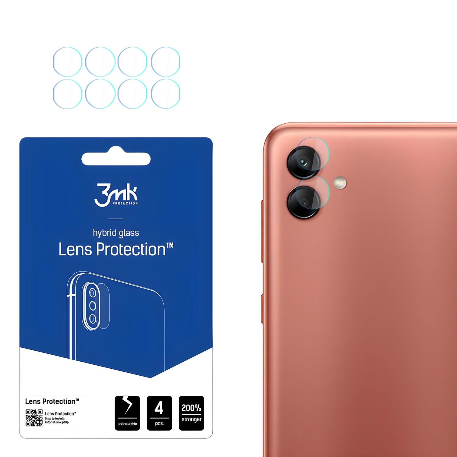 4x Vetro per la fotocamera 3mk per Samsung Galaxy A04 - Permatoma