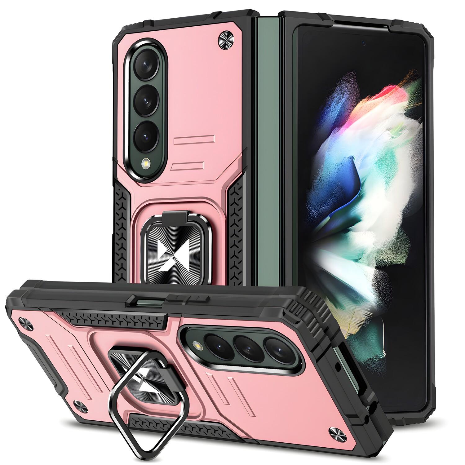 Custodia Wozinsky Ring Armor per Samsung Galaxy Z Fold 4 - Rožinė