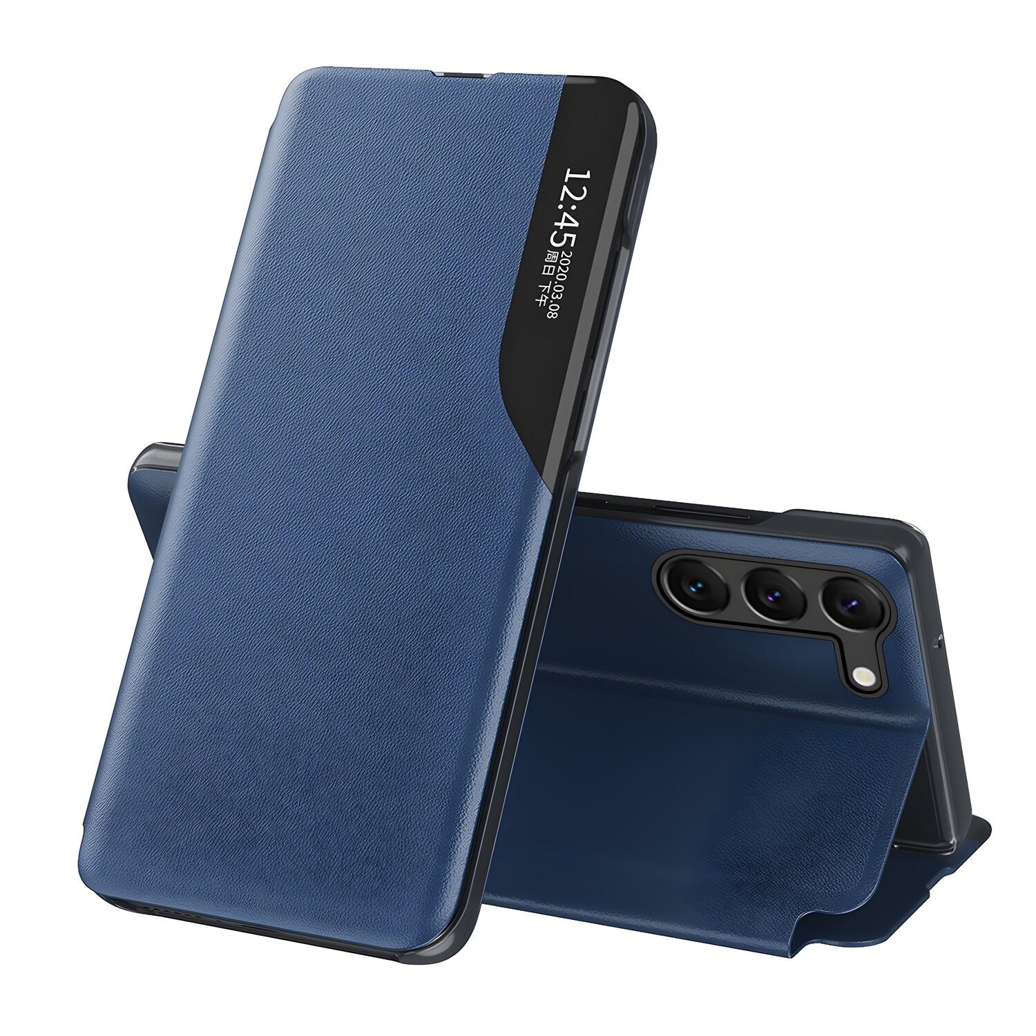 Custodia a libro elegante View Case per Samsung Galaxy S23 Plus - Mėlyna