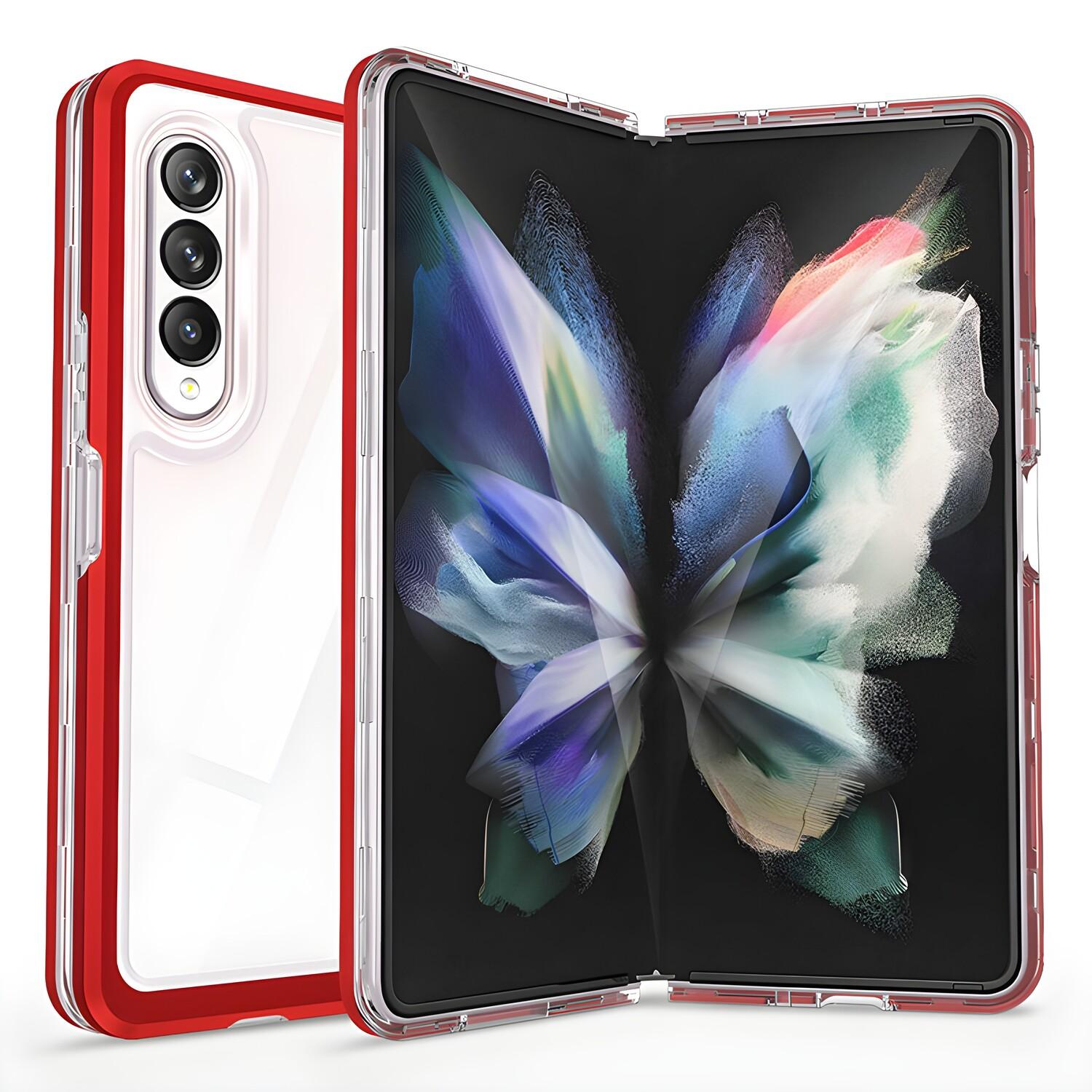 Custodia ibrida 3 in 1 per Samsung Galaxy Z Fold 4 - Raudona