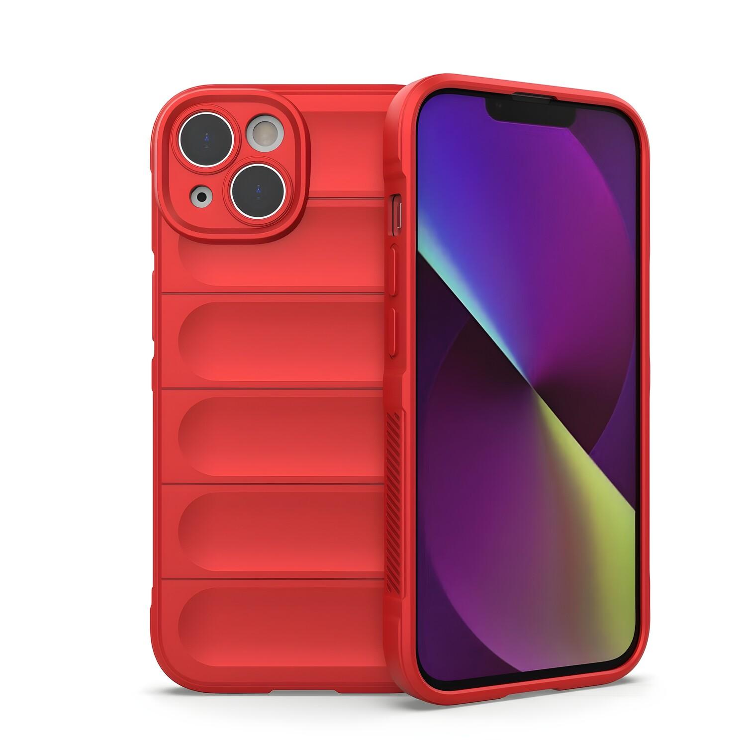 Custodia Magic Shield per Apple iPhone 14 - Raudona