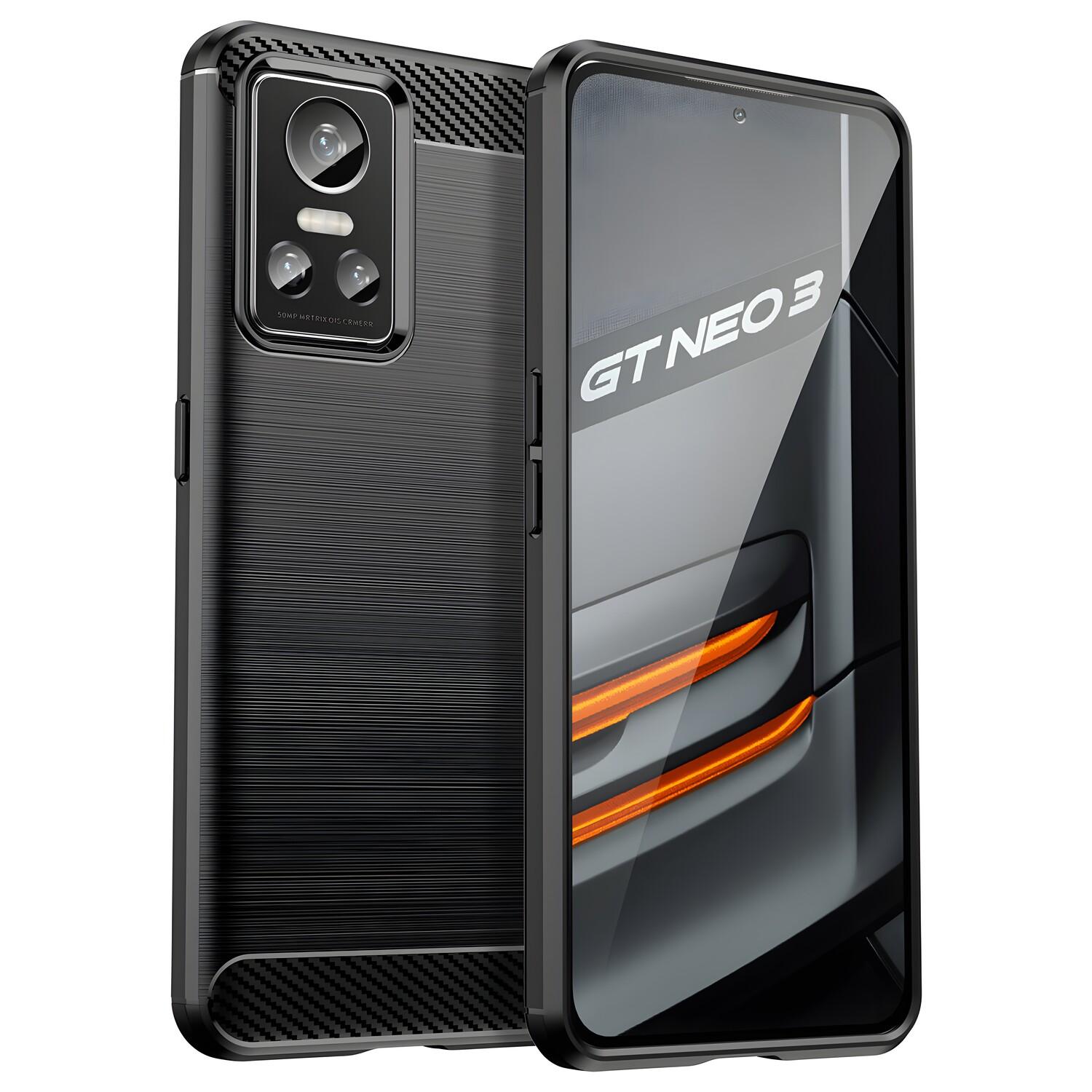 Custodia Carbon Shield TPU per Realme GT Neo 3 - Juoda