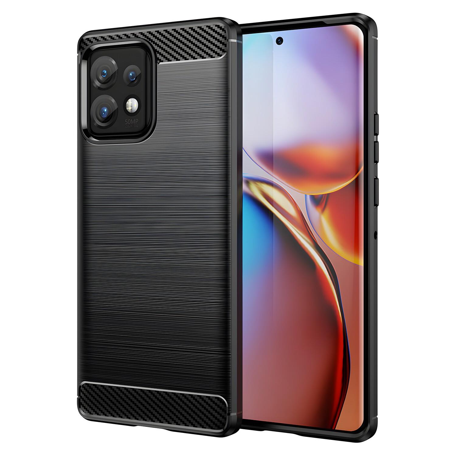 Custodia Carbon Shield TPU per Motorola Moto X40/Moto X40 Pro/Edge 40 Pro/Edge+ 2023 - Juoda