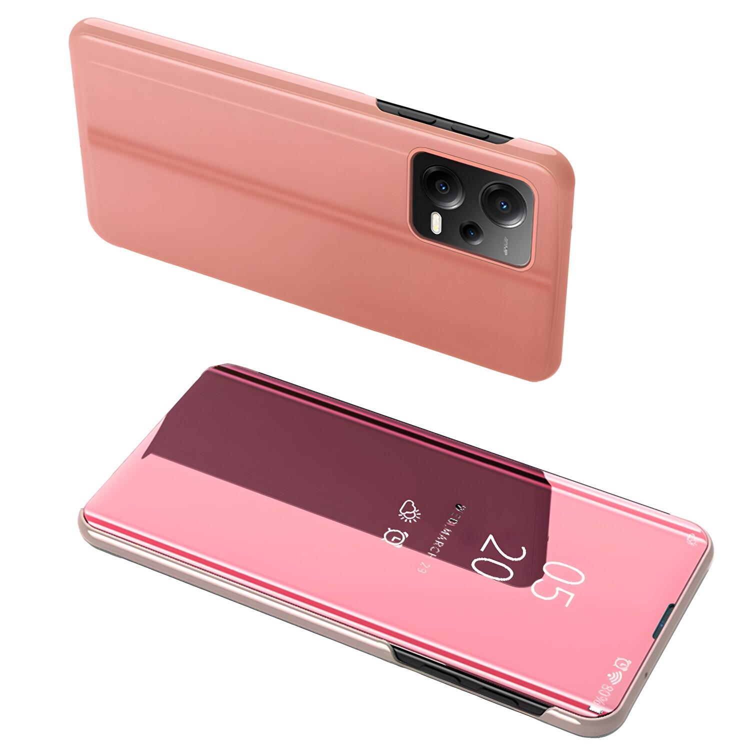 Custodia Clear View per Xiaomi Redmi Note 12 Pro+ - Rožinė
