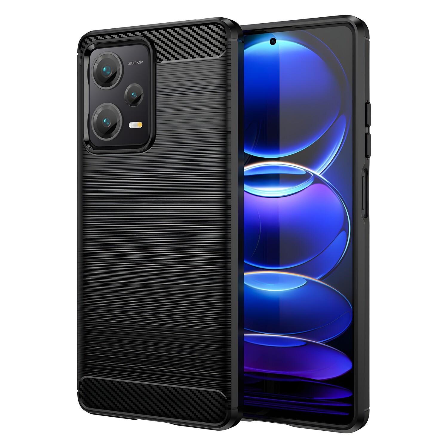 Custodia Carbon Shield TPU per Xiaomi Redmi Note 12 Pro+ - Juoda