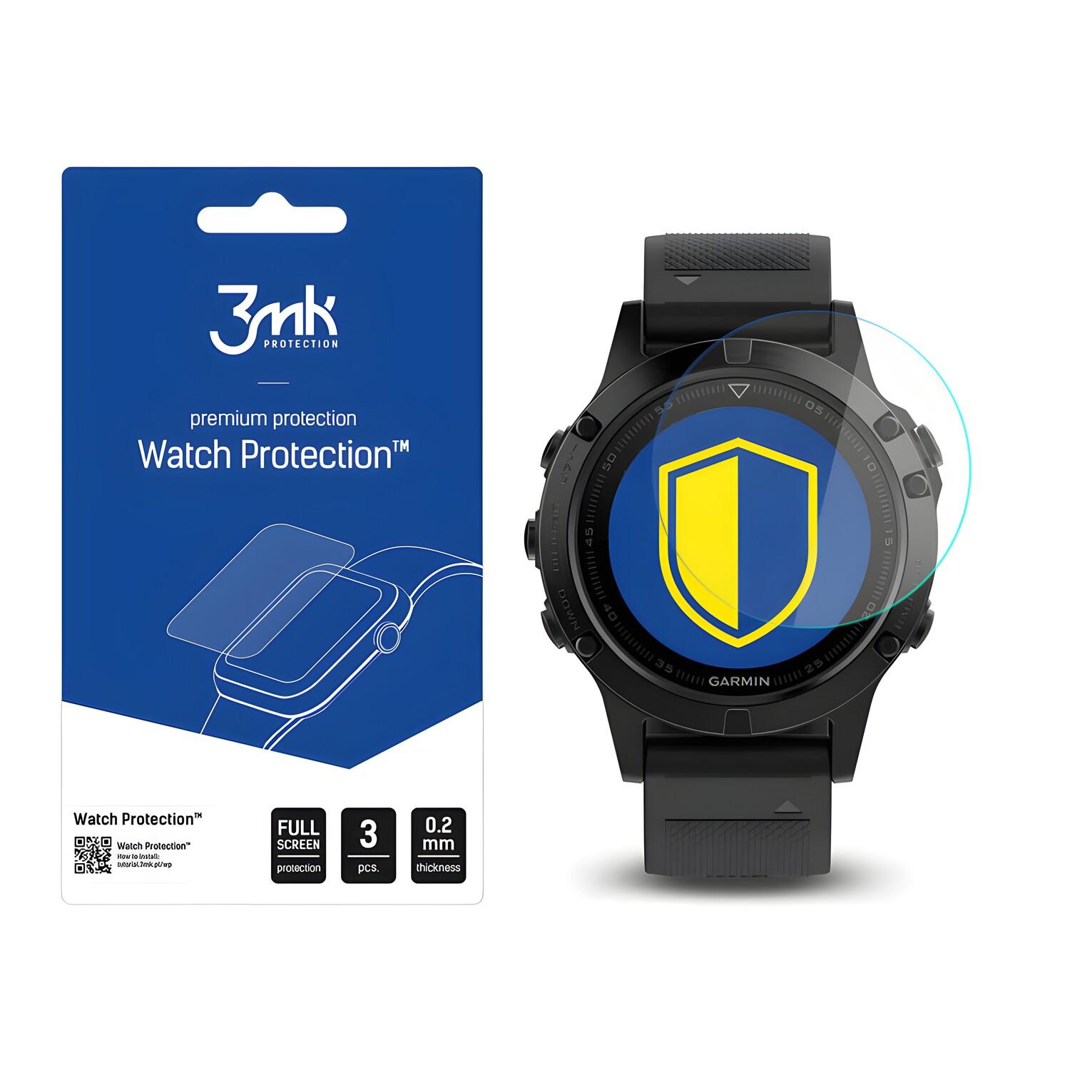 Vetro protettivo 3mk per orologi Garmin Fenix 5 47 mm - Trasparente