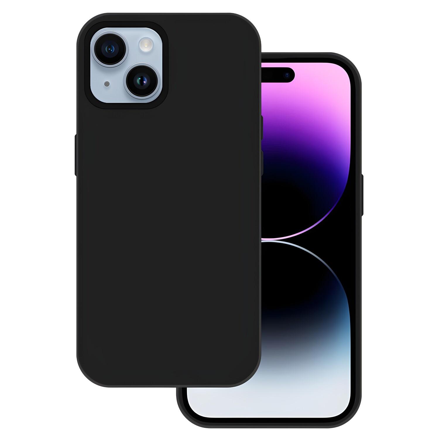 Custodia in silicone premium Tel Protect per Apple iPhone 15 Plus - Nera