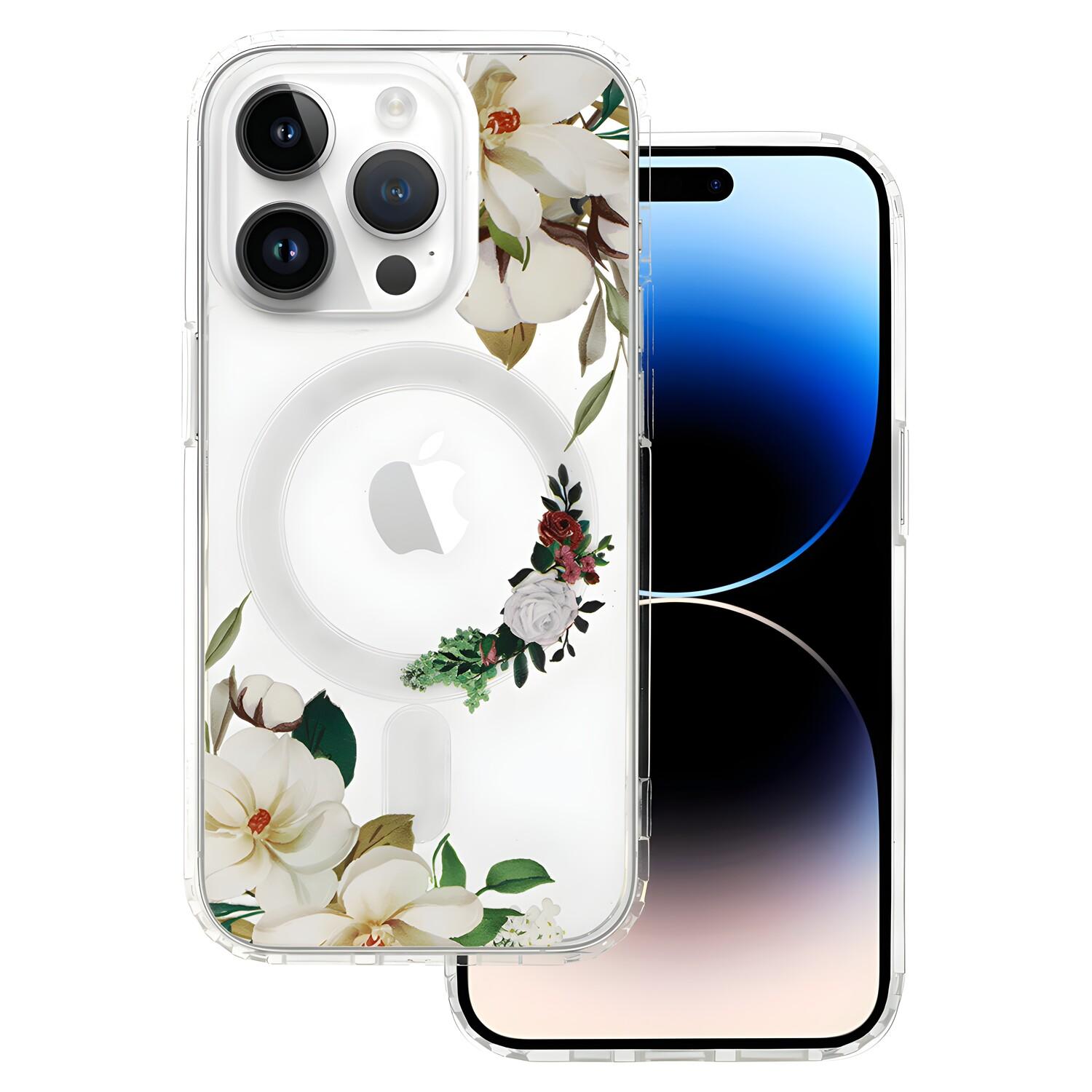 Tel protect Magsafe custodia con fiori per Apple iPhone 15 Plus - Multicolore 3