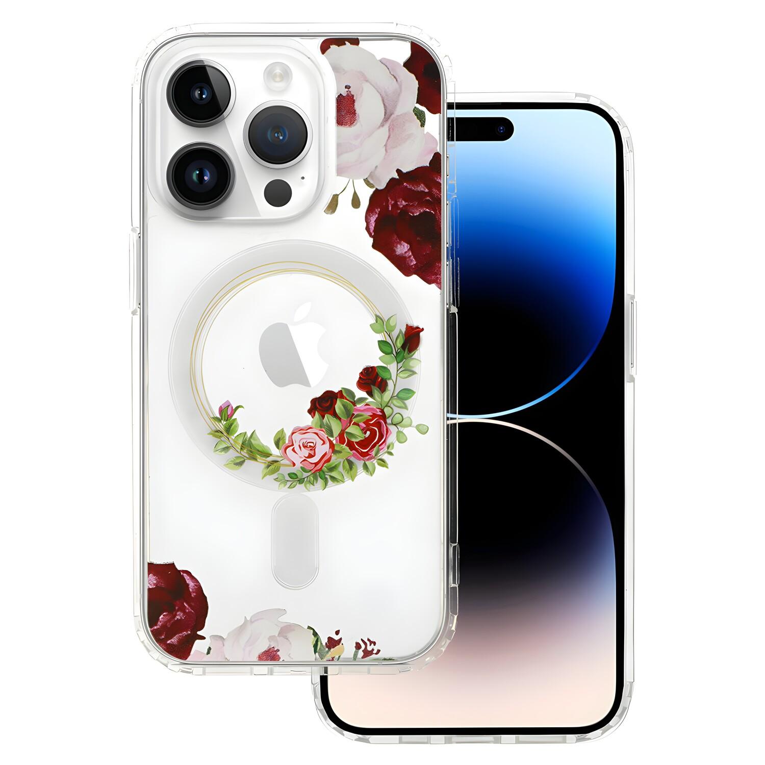 Tel protect Magsafe custodia con fiori per Apple iPhone 15 - Multicolore 2