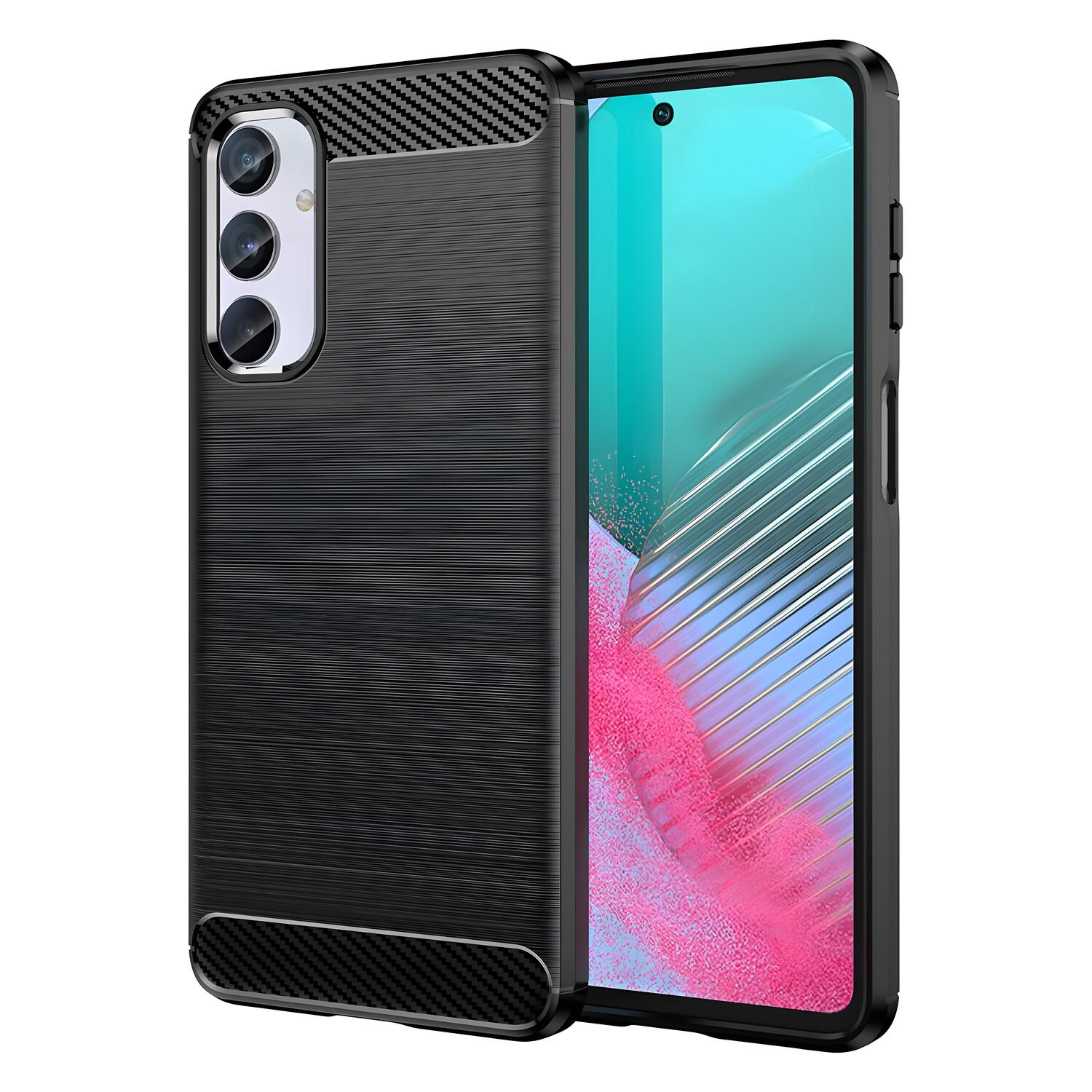 Custodia Carbon Shield TPU per Samsung Galaxy M54 - Juoda