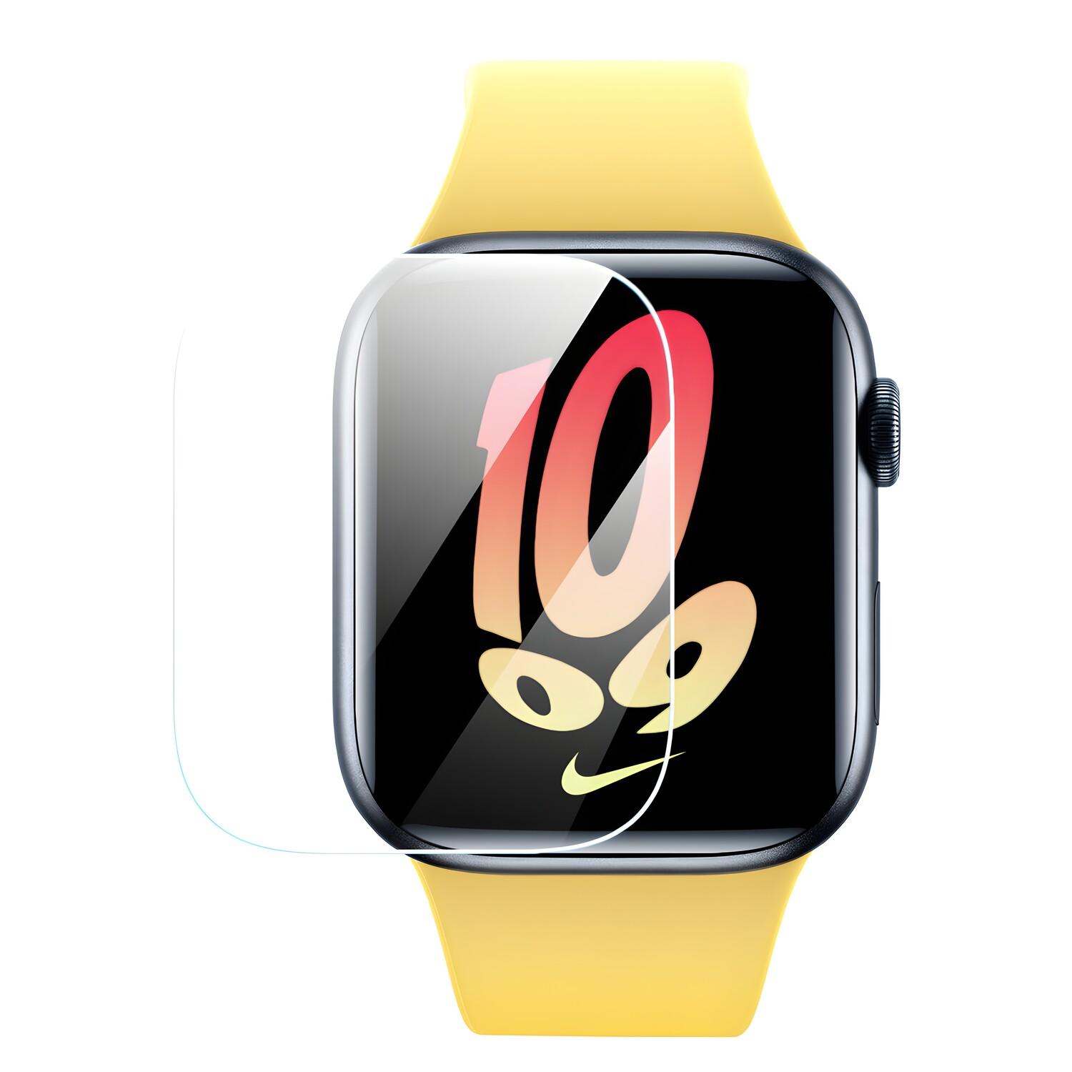 Set di 2 pellicole protettive Baseus NanoCrystal per Apple Watch 7 / 8 / 9 45mm - Trasparente