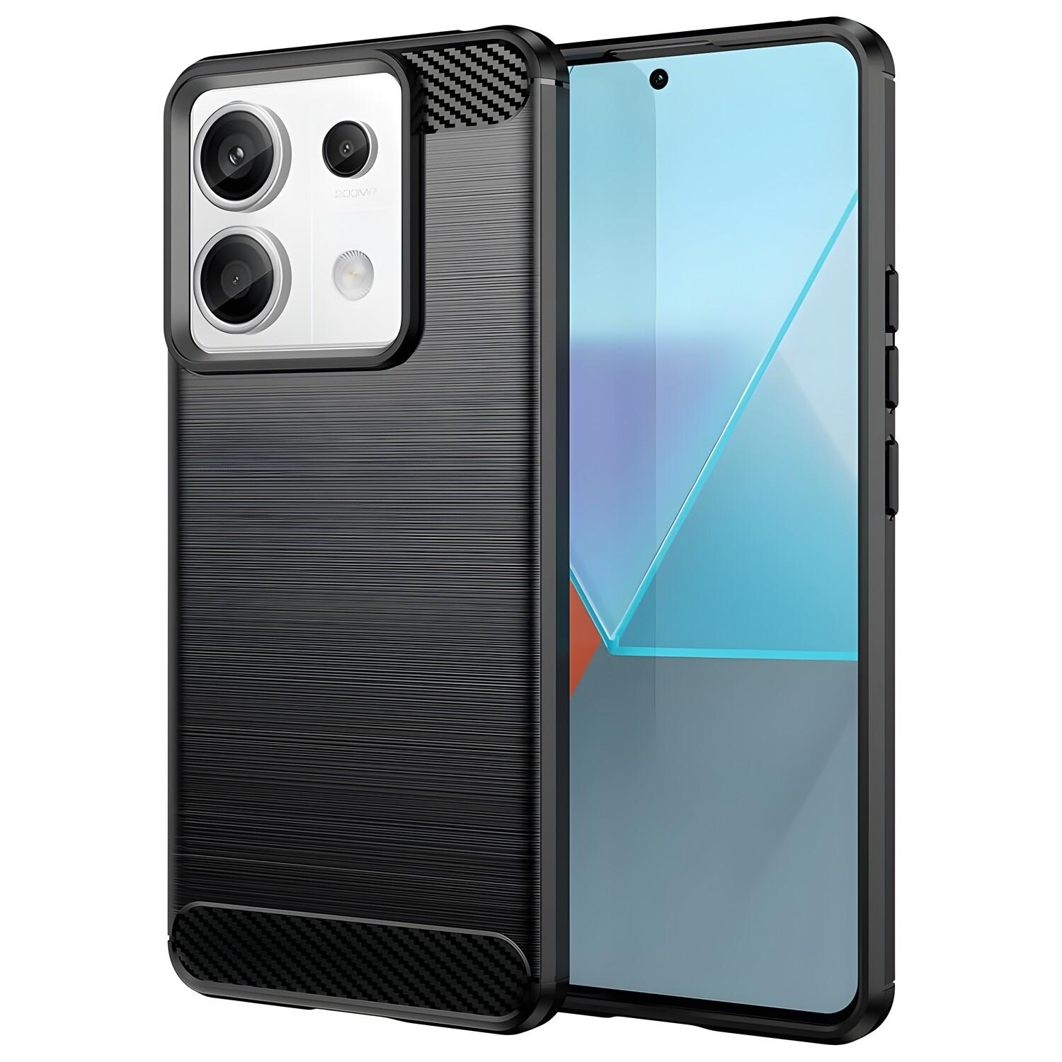 Custodia Carbon Shield TPU per Xiaomi Redmi Note 13 Pro/Poco X6 - Juoda