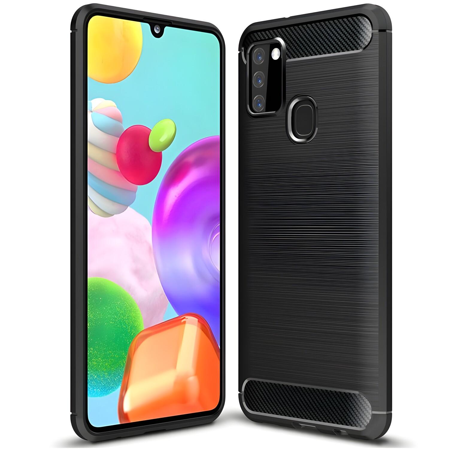 Custodia Carbon Shield TPU per Samsung Galaxy A21s - Juoda