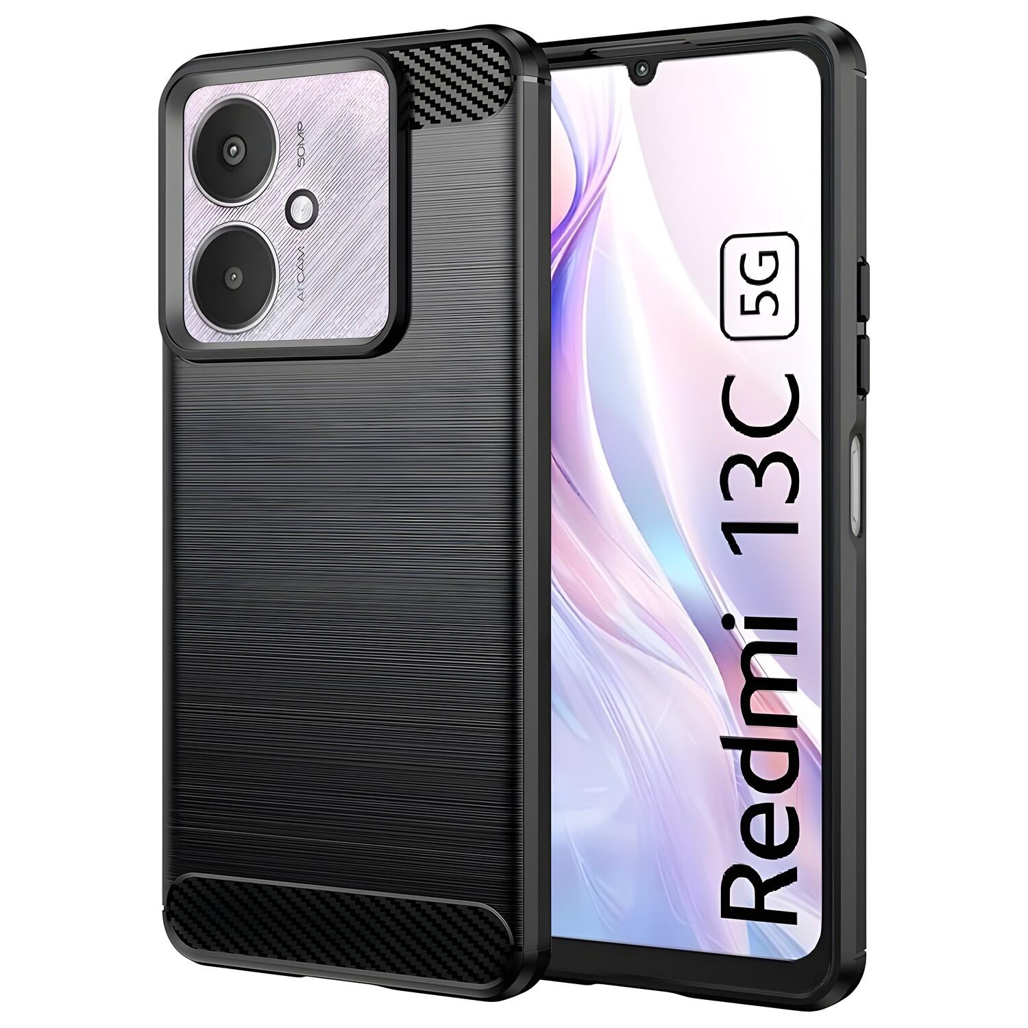 Custodia Carbon Shield TPU per Xiaomi Redmi 13C 5G/Poco M6/Poco C65 - Juoda