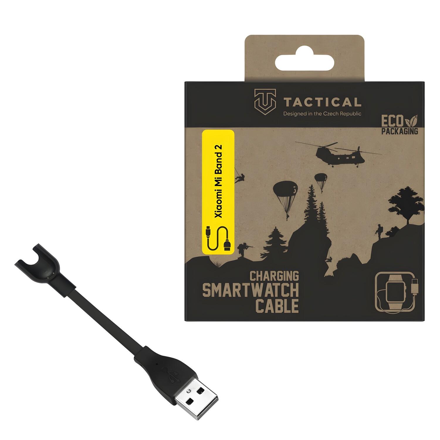 Cavo di ricarica USB tattico per Xiaomi Mi Band 2 - Nero