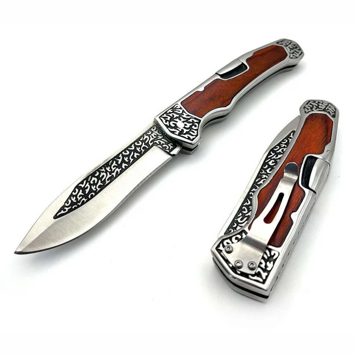 Coltello pieghevole da esterno A3154 - Marrone / Nero