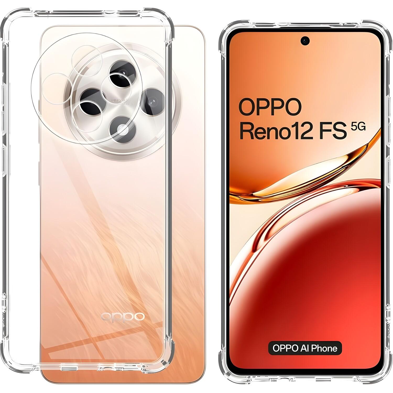 Custodia in silicone con angoli rinforzati per Oppo Reno12 F/Reno12 FS - Permatoma