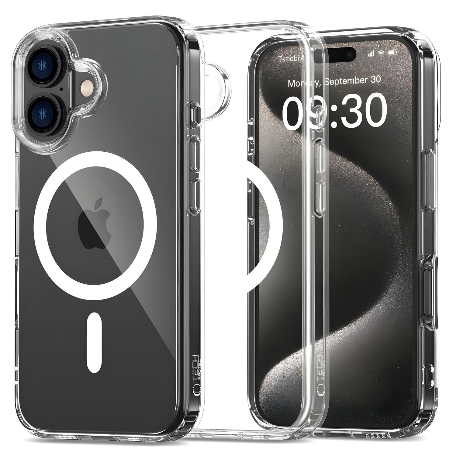 Tech - Protect Flexair Hybrid MagSafe custodia per iPhone 16 – Trasparente