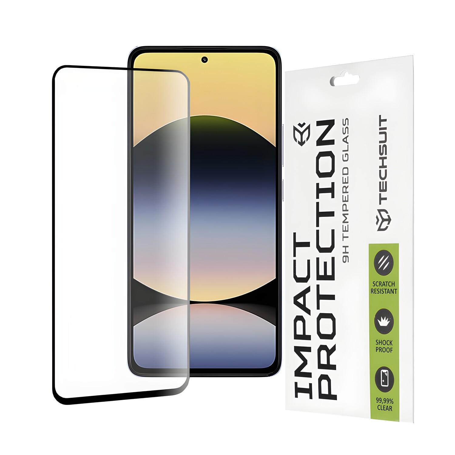 Vetro protettivo Full Cover 111D Techsuit per Xiaomi Redmi Note 14 4G/Redmi Note 14 5G - Juoda