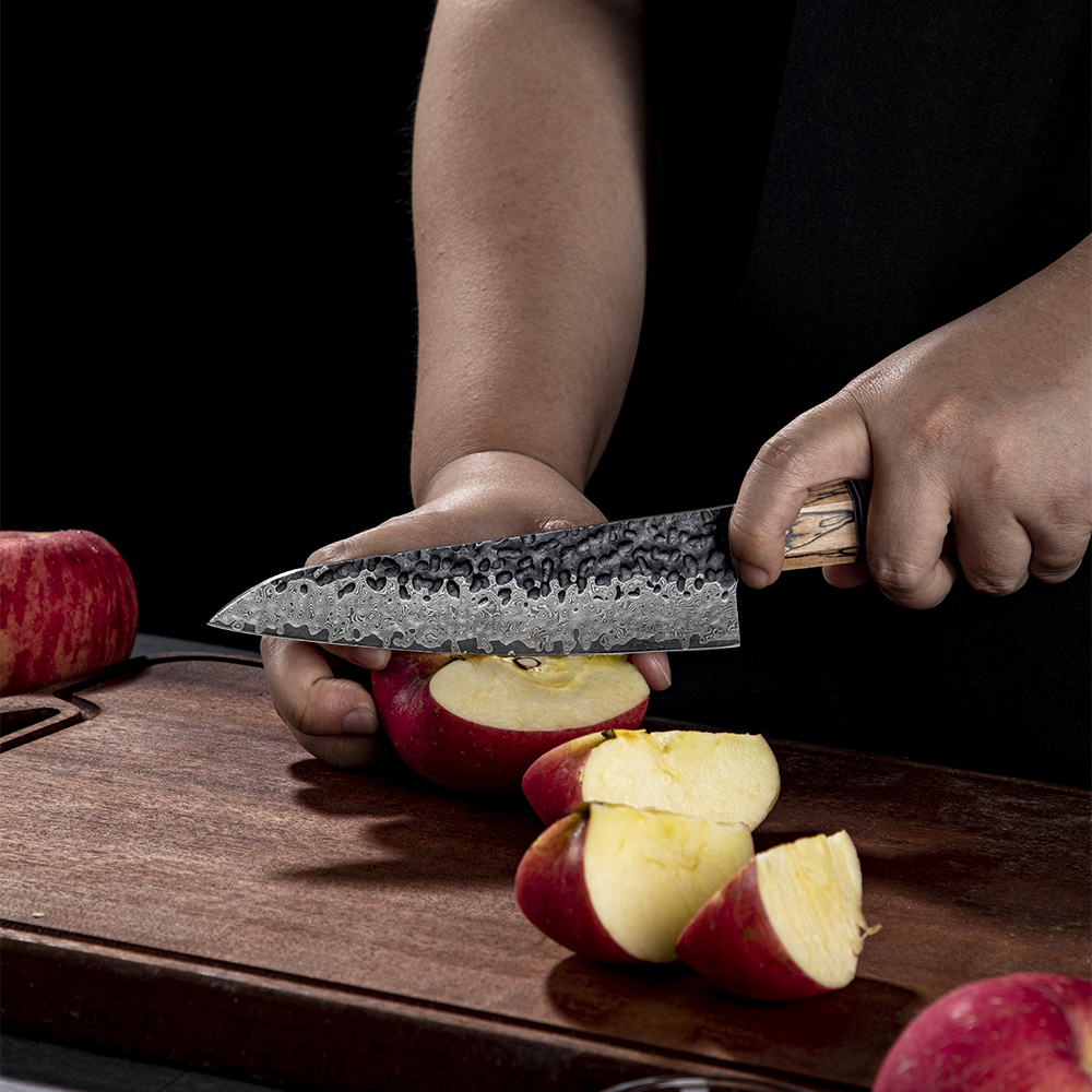 Coltello da cucina damascato ZE-37434 - Slicer / Marrone