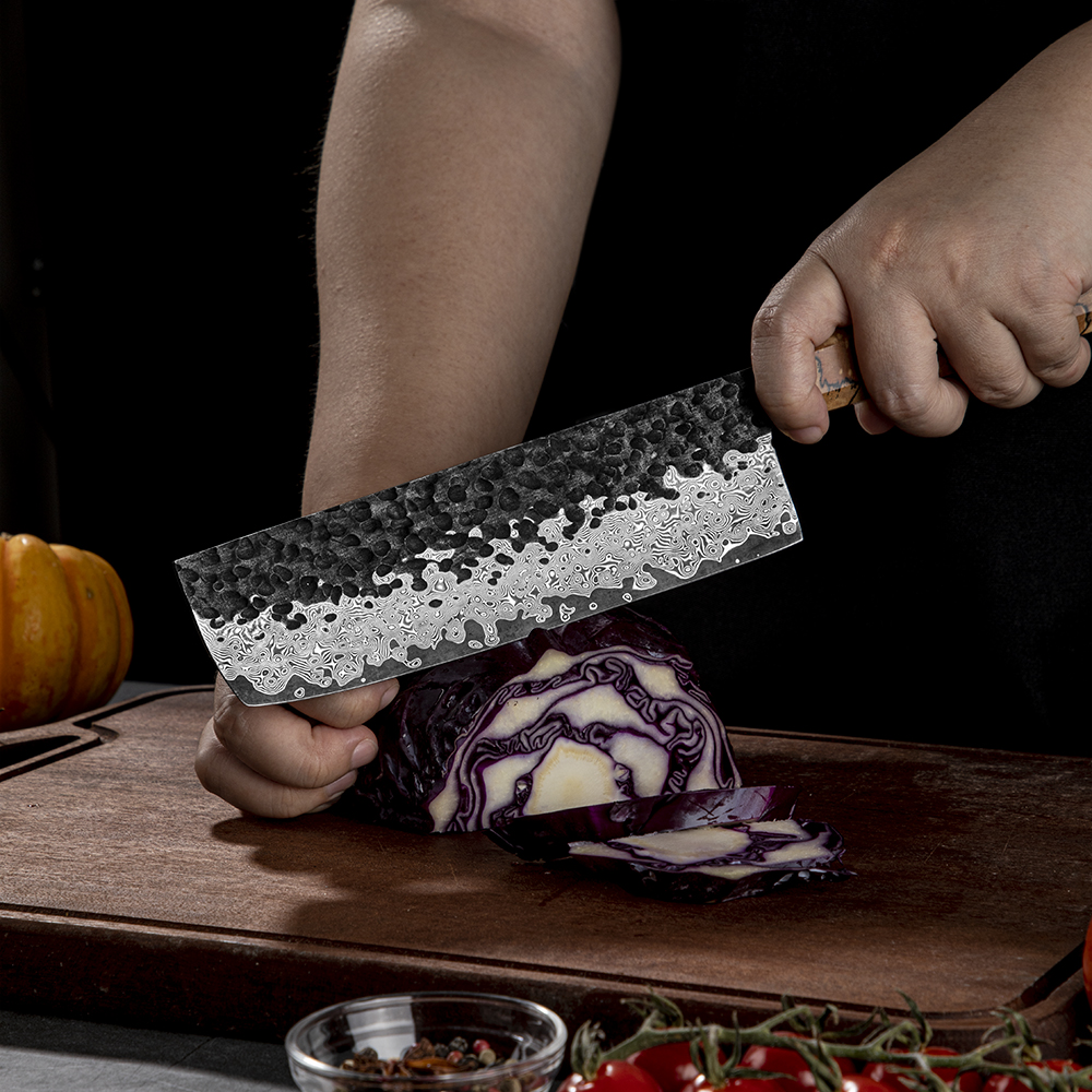 Coltello da cucina damascato ZE-37434 - Slicer / Marrone