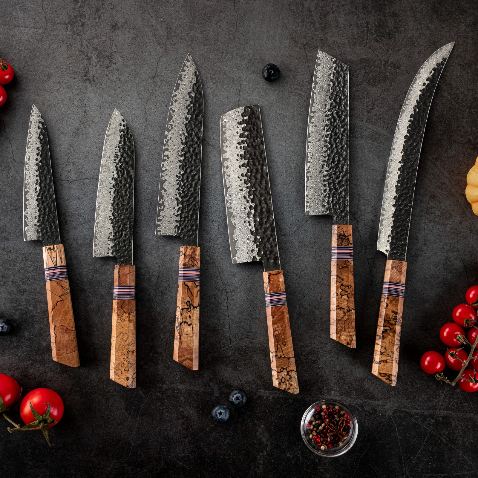 Coltello da cucina damascato ZE-37434 - Slicer / Marrone