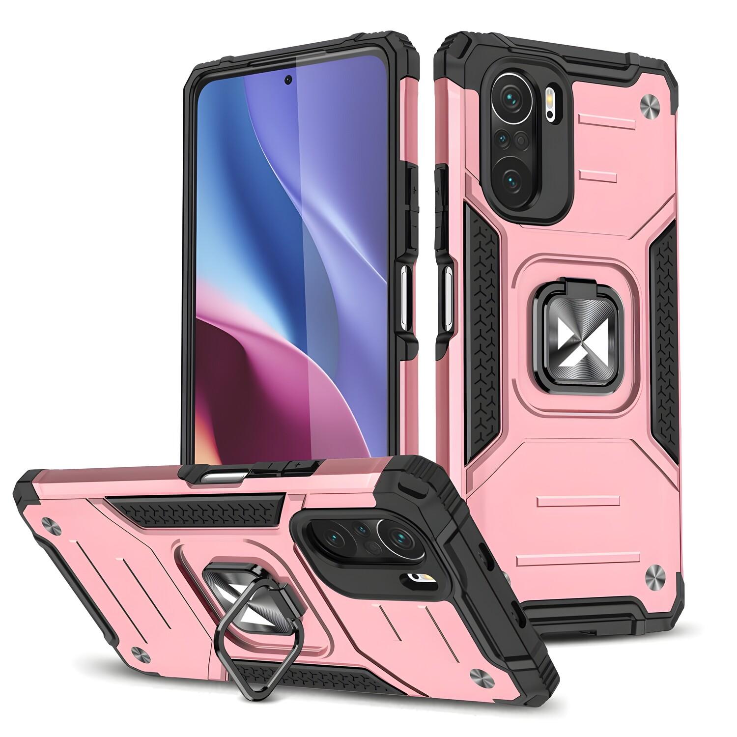Custodia Wozinsky Ring Armor per Xiaomi Poco F3/Mi 11i/Redmi K40/Redmi K40 Pro/Redmi K40 Pro+ - Rožinė