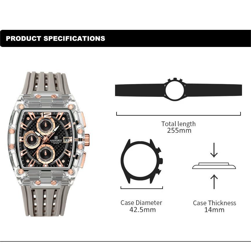 Orologio NAVIFORCE SI-38620 - Arancione / Nero
