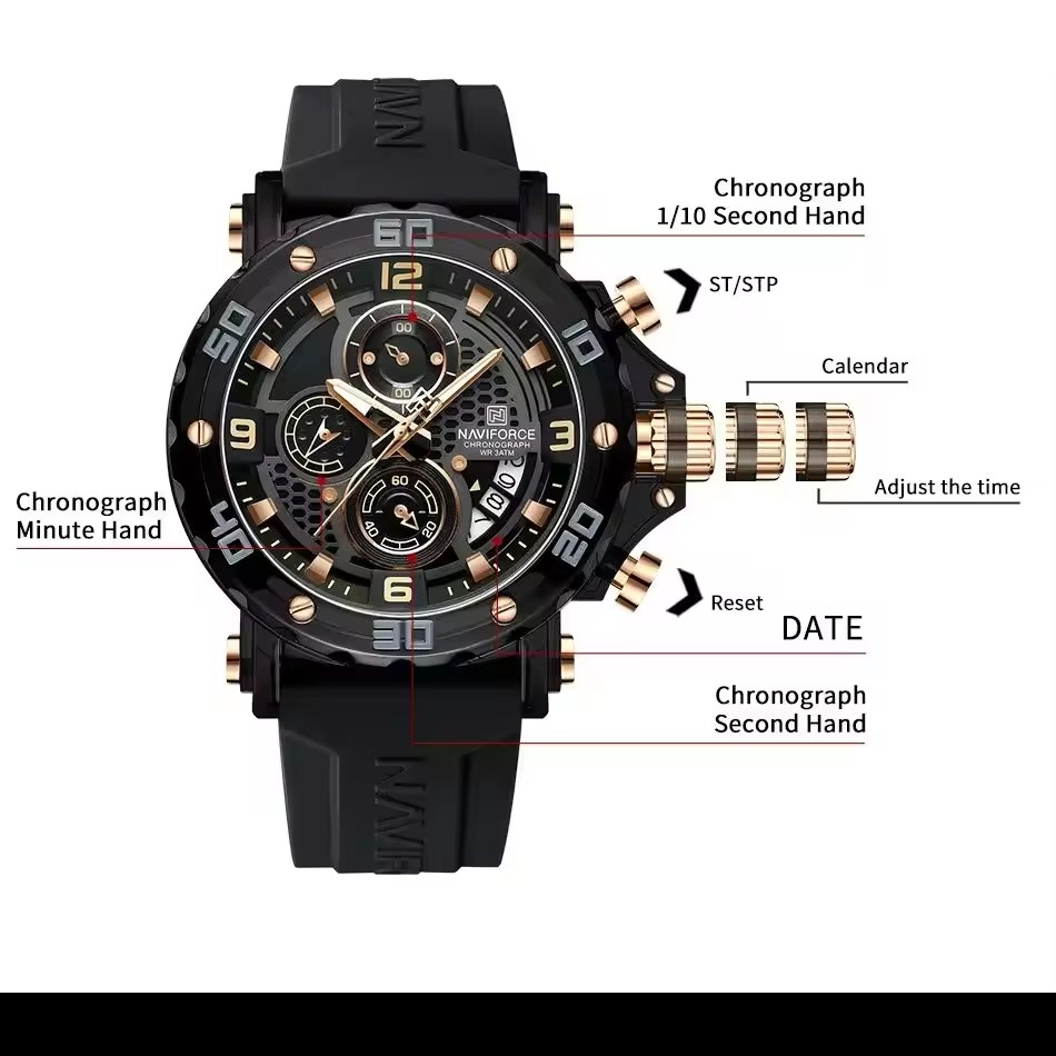 Orologio NAVIFORCE MR-38580 - Nero