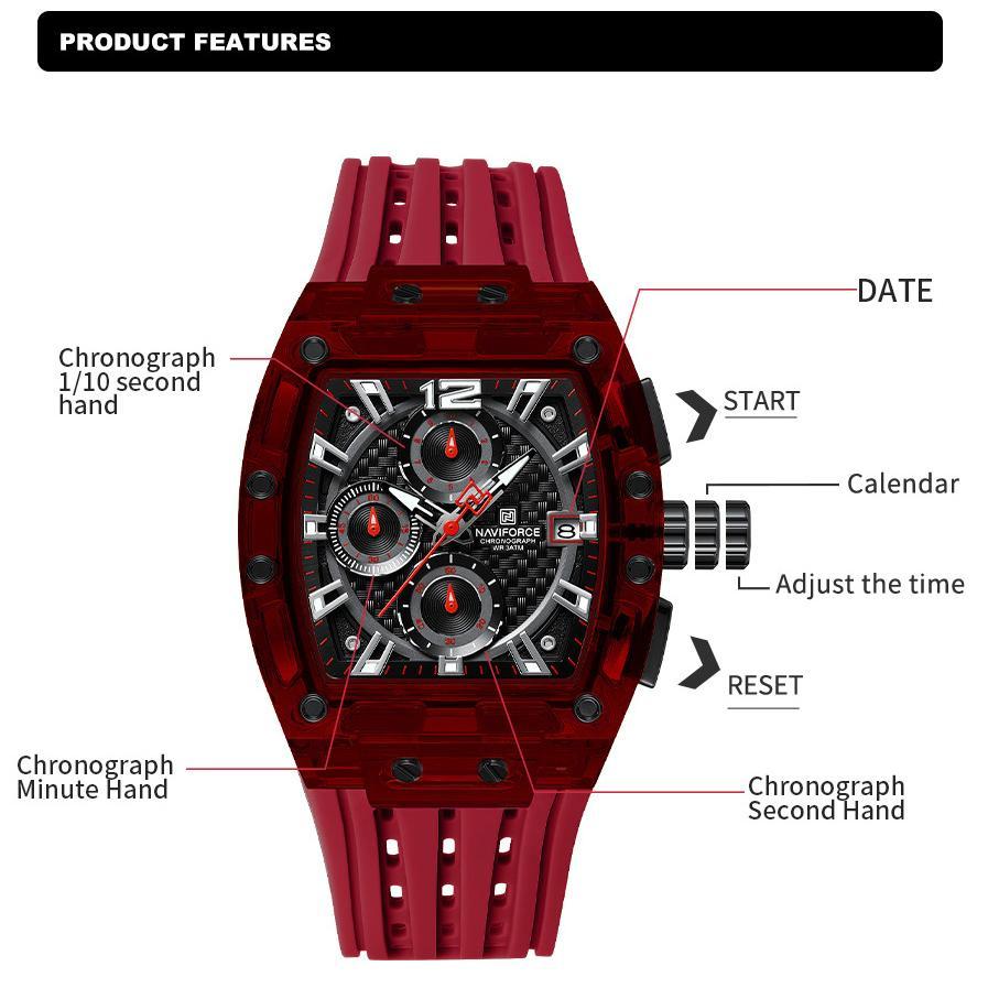 Orologio NAVIFORCE SI-38620 - Arancione / Nero