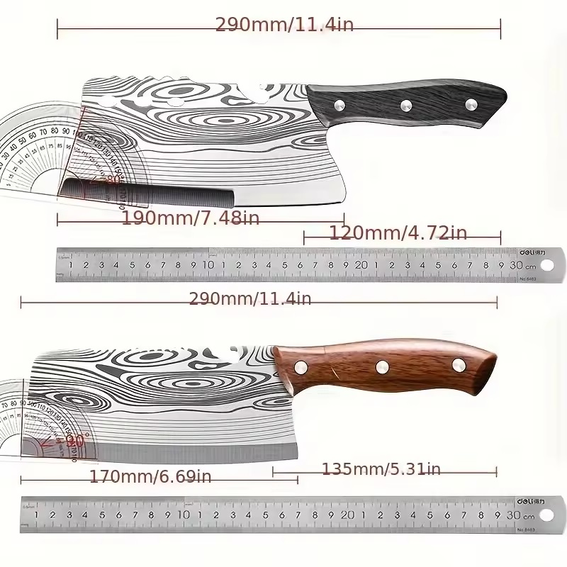 2x Coltello da cucina AL-33003 - Marrone