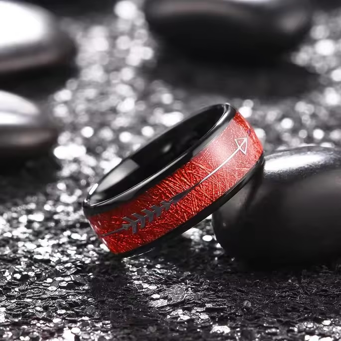 Anello Arrow - Argento / Marrone / 69mm