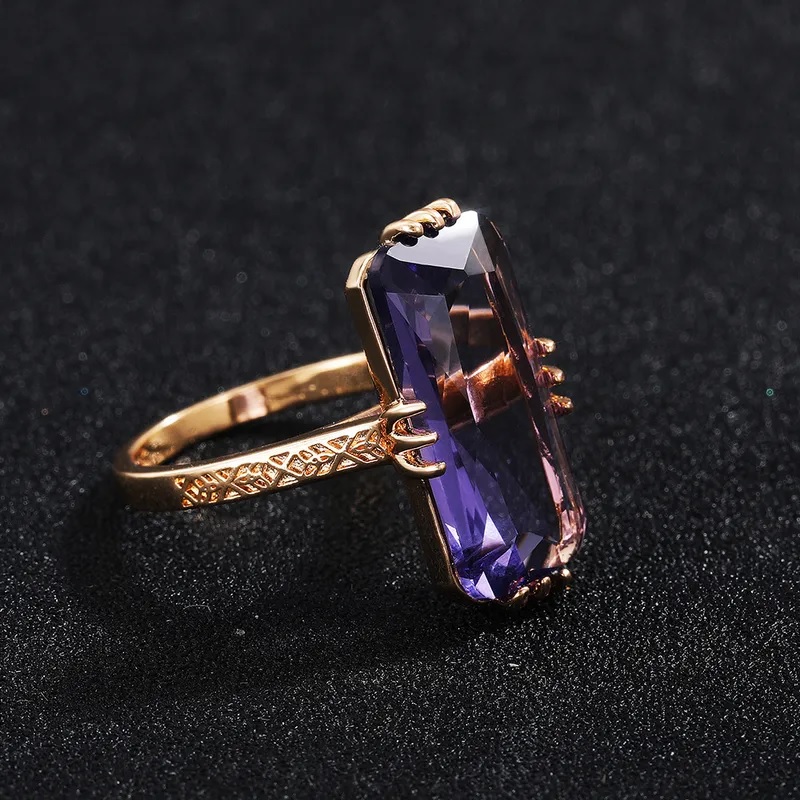 Anello BO-29918 - Oro / Viola / 57mm