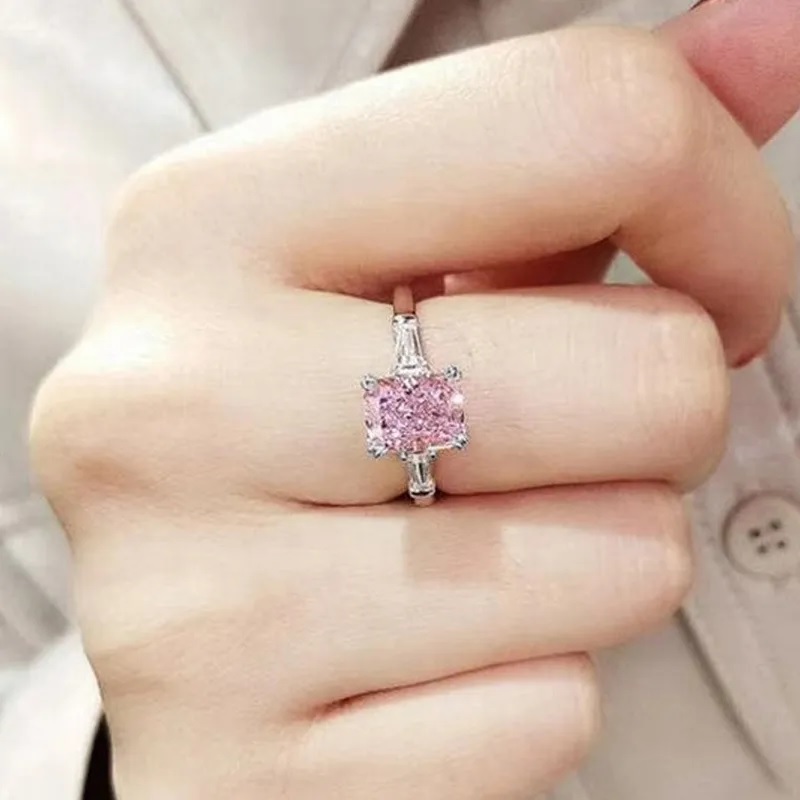 Anello DI-29930 - Argento / Rosa / 57mm