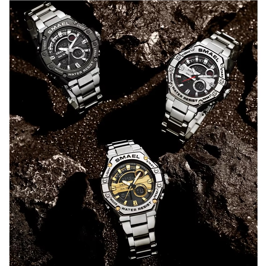Orologio SMAEL EF-35292 - Argento / Oro