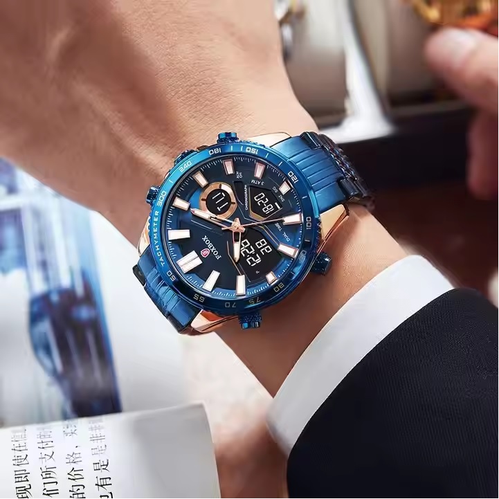 Orologio FOXBOX LU-34968 - Argento / Nero