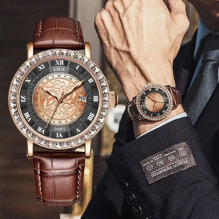 Orologio LIGE DE-29501 - Nero / Argento