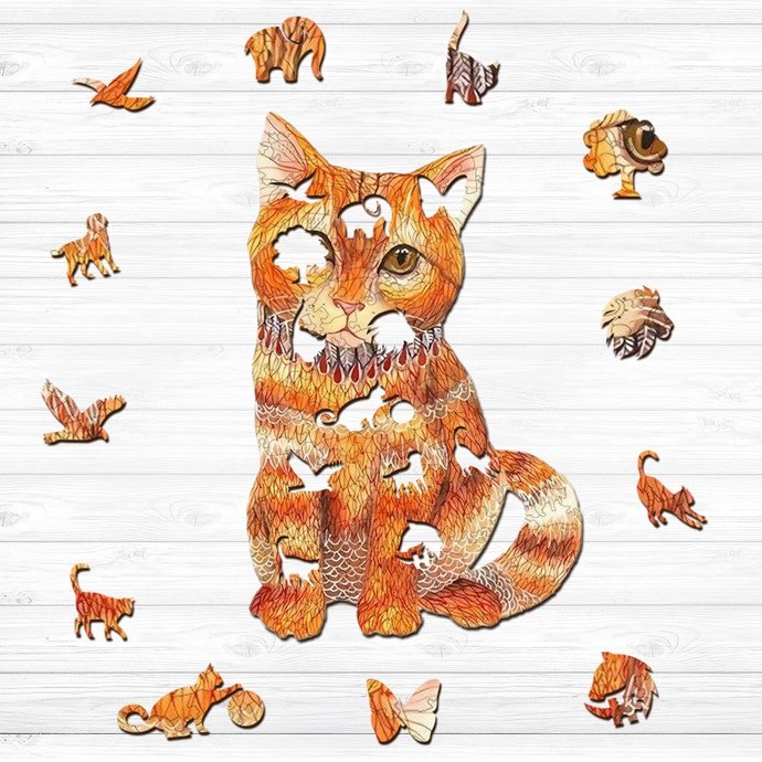 Puzzle in legno - Katze / S