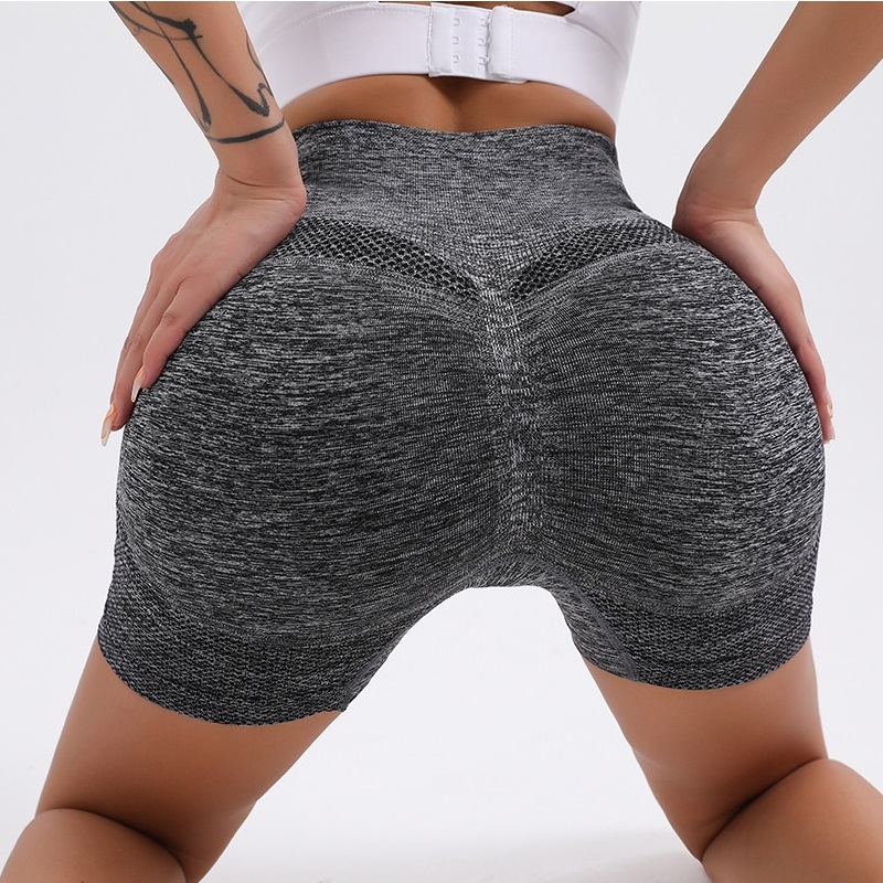 Leggings Corti Push Up - Grigio / Nero / S