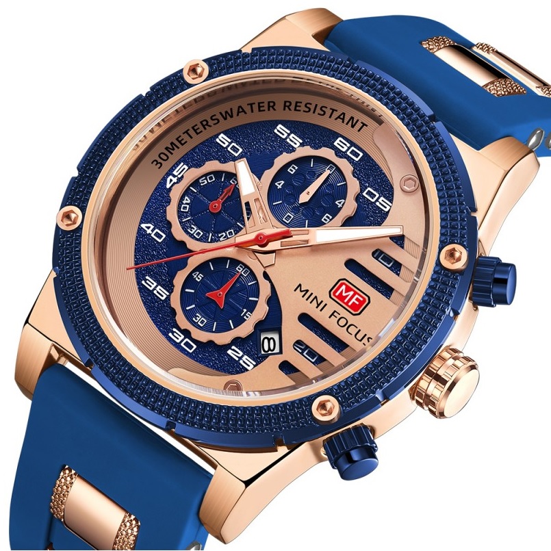 Orologio Mini Focus LU-23835 - Blu / Oro Rosa