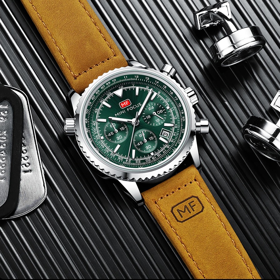 Orologio Mini Focus OT-23892 - Marrone / Argento / Verde