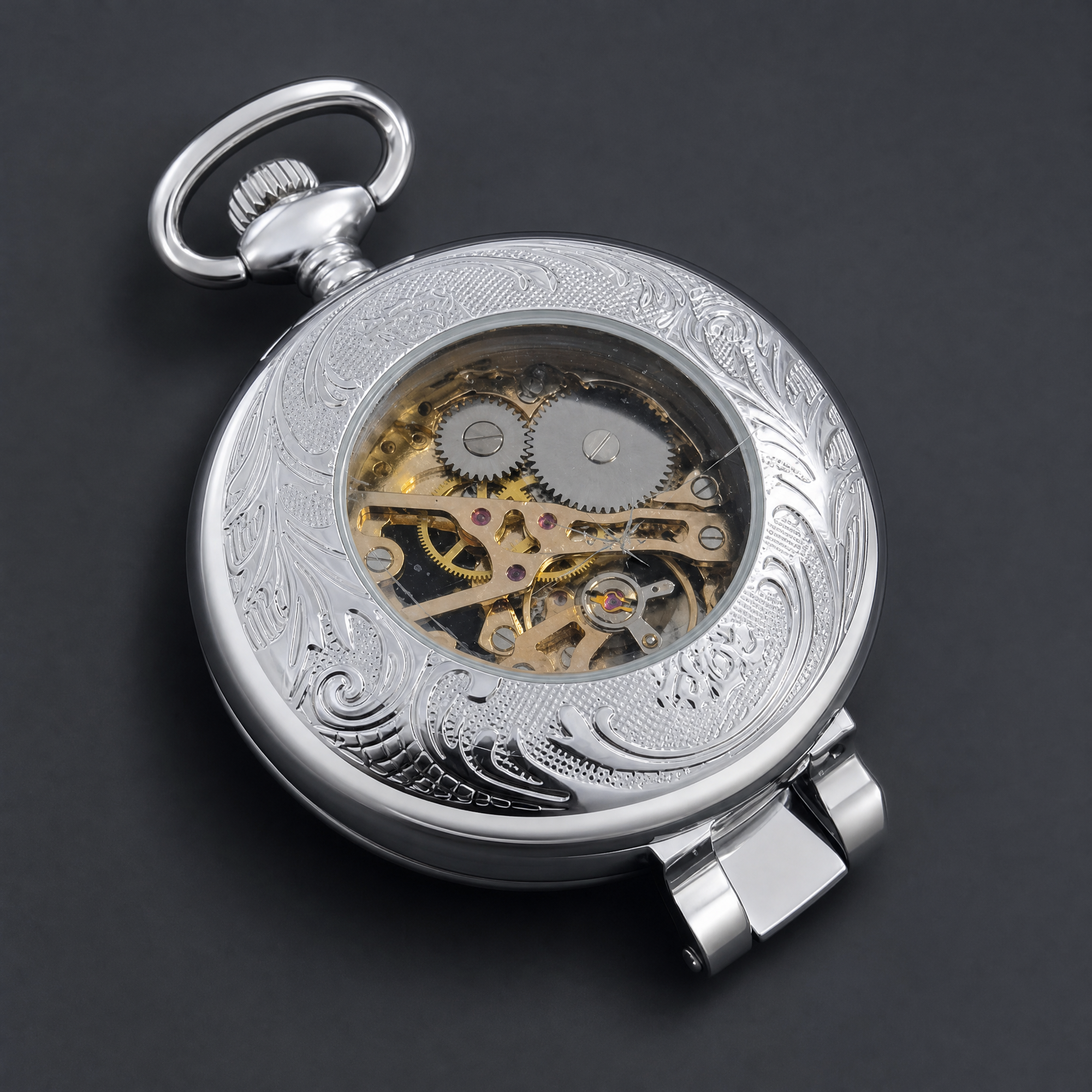 Orologio da tasca OR-42107 - Argento / Nero / 2.scelta