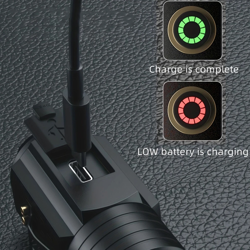 Torcia LED tattica con magnete - Nera